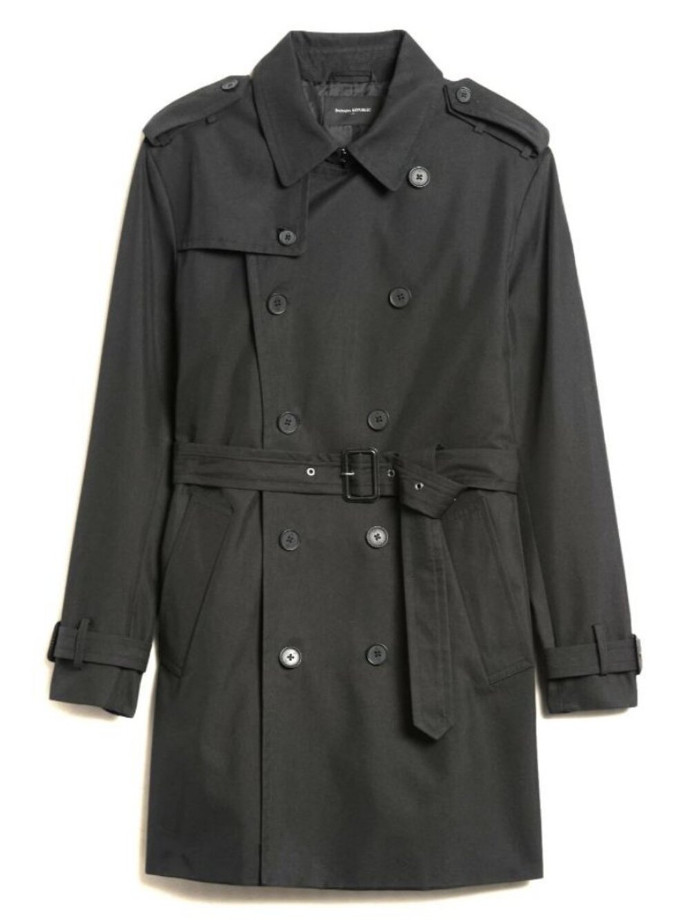 Banana Republic Double Breasted Trench Coat Black Size S